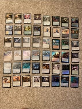 Magic Cards White Blue Green - 48 Assorted Cards